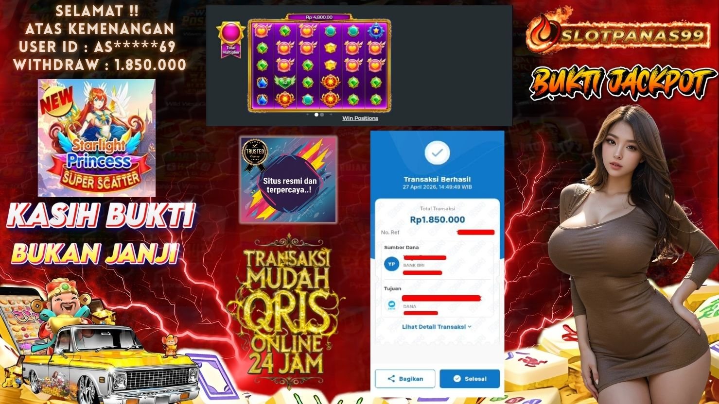 SLOTPANAS99 JACKPOT SLOT STARLIGHT PRINCESS SUPER SCATTER